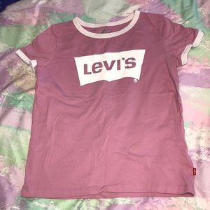 Pink and white Levi’s shirt